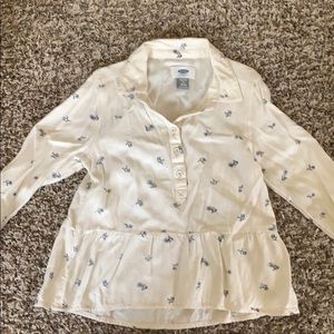 Collard shirt with Roses